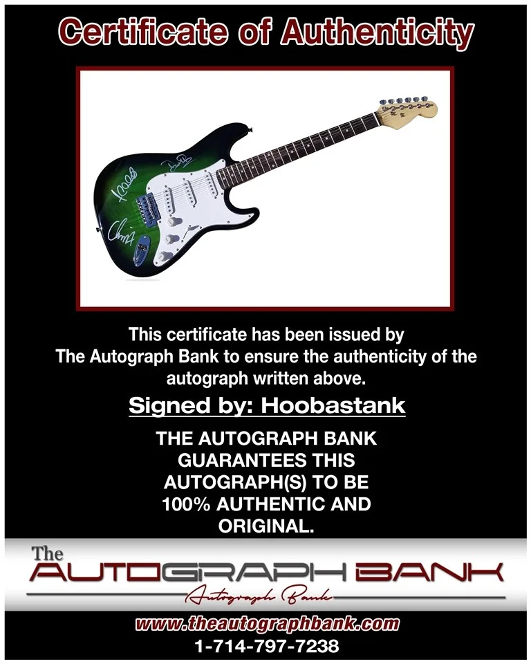 Hoobastank — Hoobastank Band authentic signed acoustic guitar W/ Certificate Autographed AG1, изображение 2