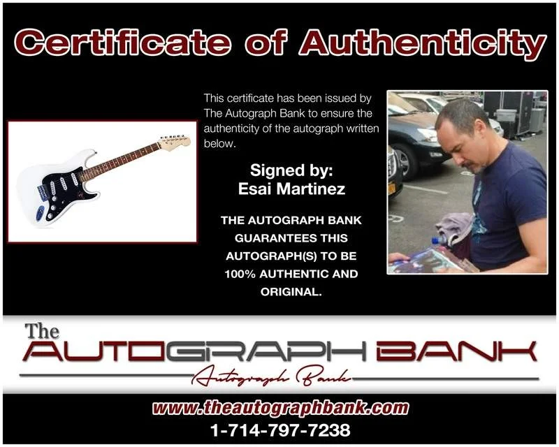 Esai Martinez — 311 Esai Martinez authentic signed rock electric guitar W/Cert Autographed A0001, изображение 2