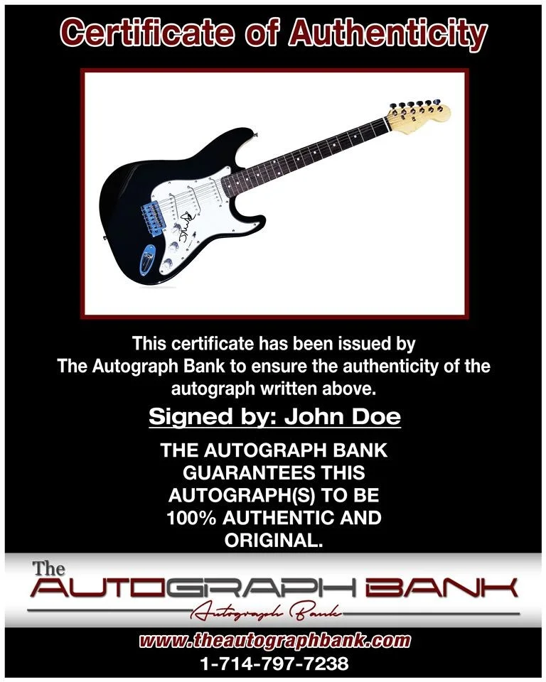 John Doe — John Doe X, The Knitters authentic signed electric guitar W/ Certificate 2816b, image 2