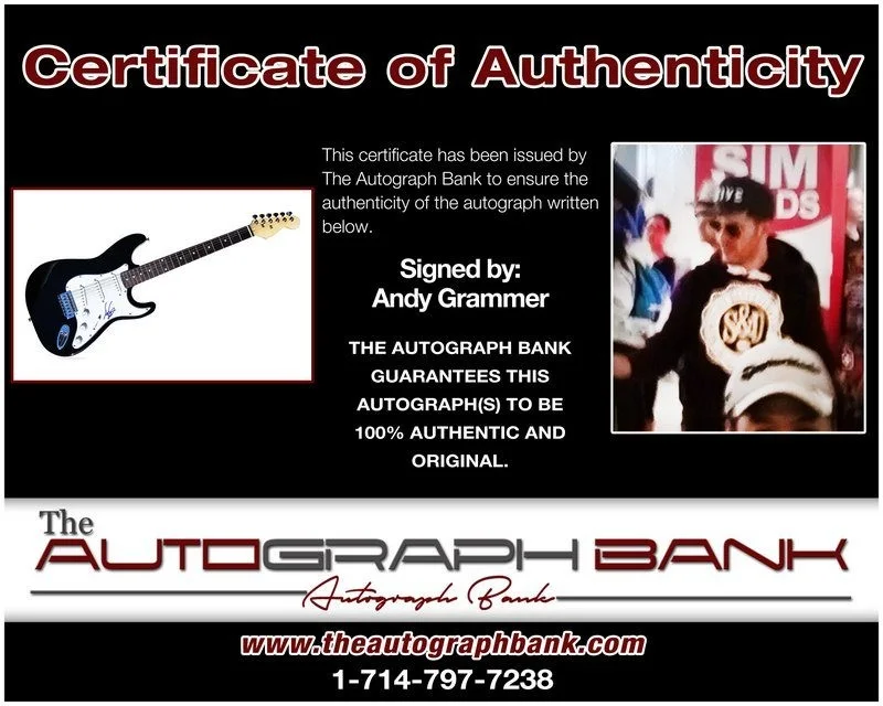 Andy Grammer — Andy Grammer authentic signed electric guitar W/ Certificate Autographed (A4), image 2