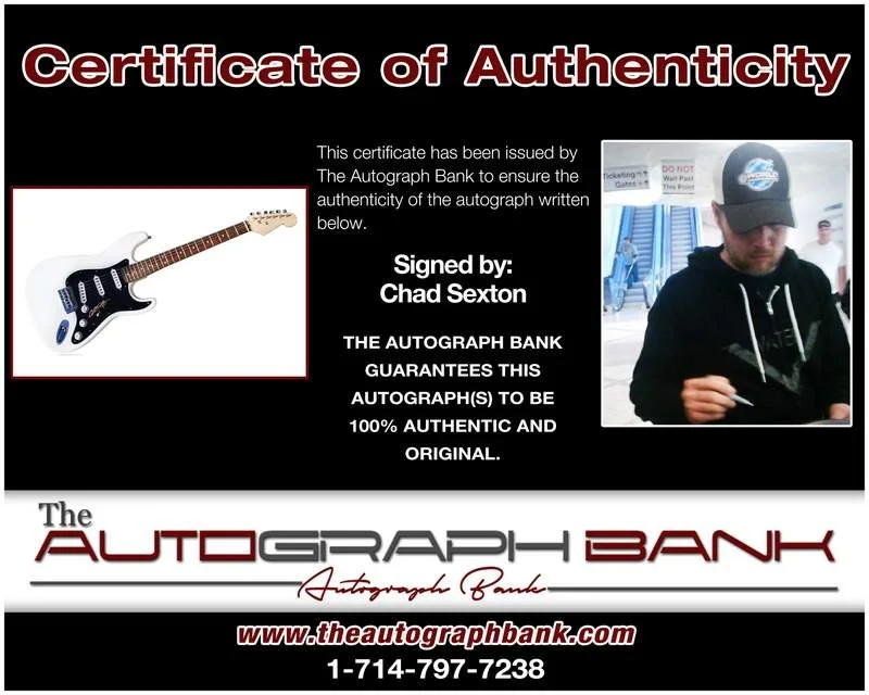 Chad Sexton — 311 Chad Sexton authentic signed rock electric guitar W/Cert Autographed A0001, image 2