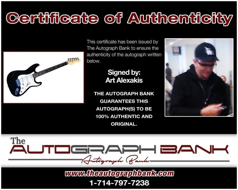 Art Alexakis — Everclear Art Alexakis authentic signed electric guitar |CERT Autographed A0001, image 2