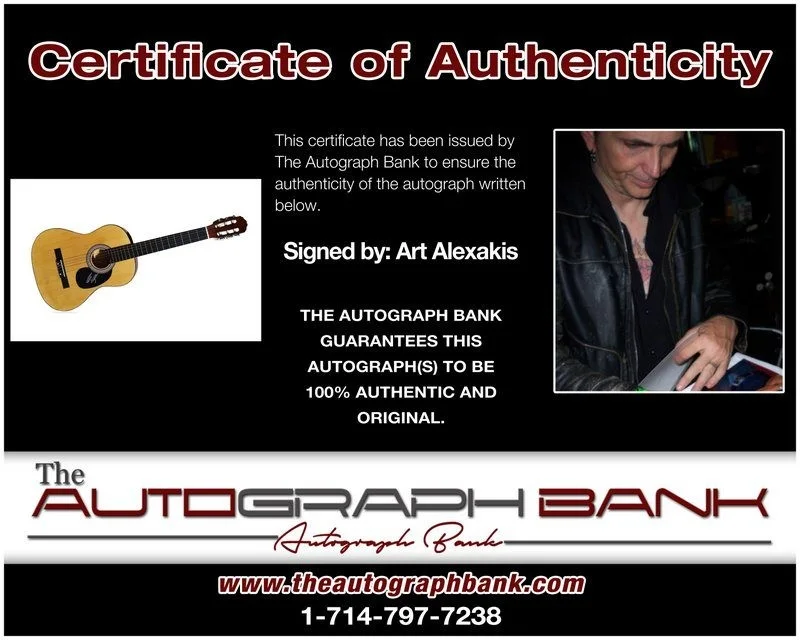 Art Alexakis — Art Alexakis authentic signed acoustic guitar W/ Certificate Autographed (A), image 2