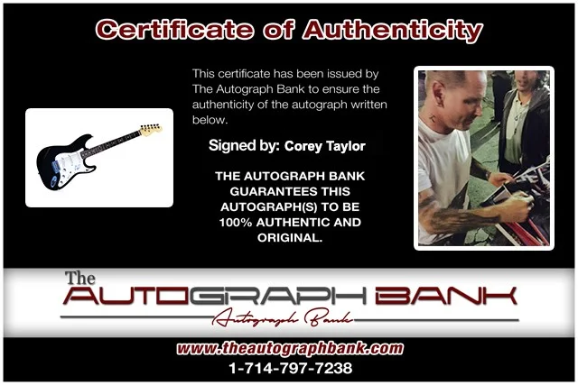 Corey Taylor — Corey Taylor Slipknot signed electric guitar W/Upper Deck Authenticated 20, image 2
