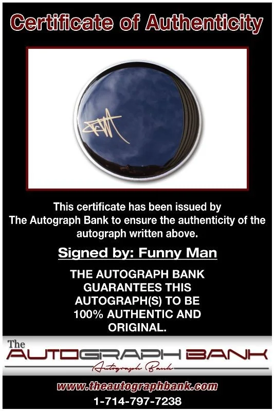 Funny Man — Funny Man authentic signed RAPPER Drumhead W/Certificate Autographed (1219b1), image 2