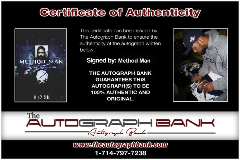 Method Man — Wu Tang Clan Method Man signed Tical 4x6 photo W/Certificate Autographed A7, image 2