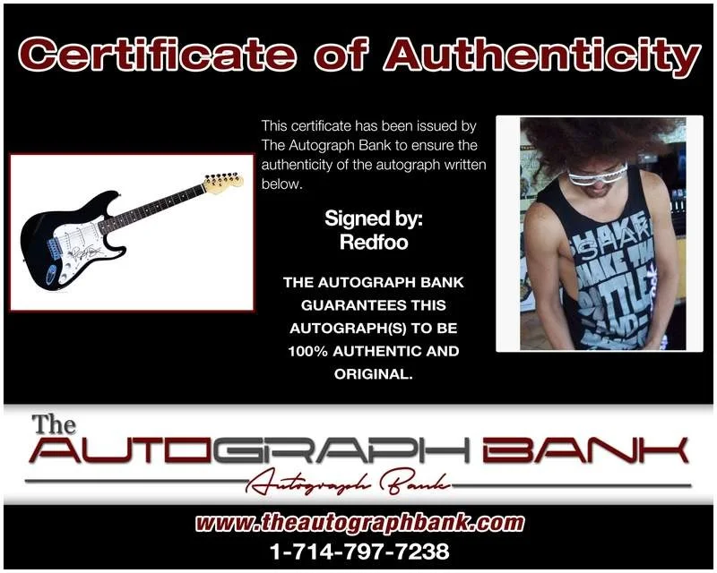 Redfoo — Redfoo authentic signed rap electric guitar W/Certificate Autographed (A0034), image 2