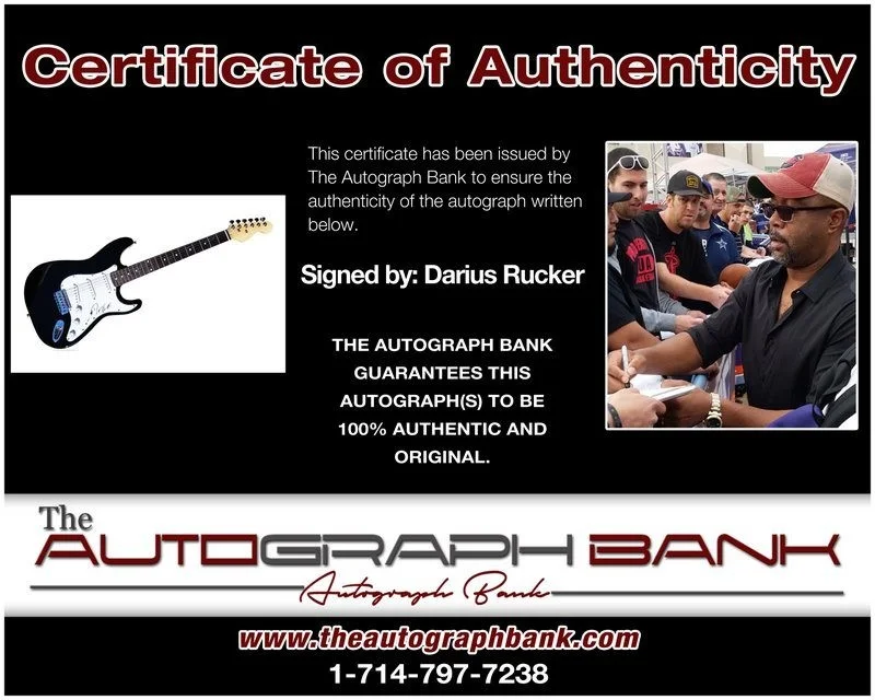 Darius Rucker — Darius Rucker Hootie & the Blowfish signed guitar w/Certificate Autograph AC8, изображение 2
