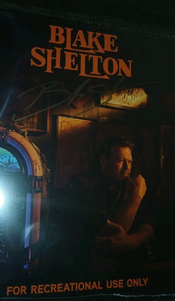 Rare Blake Shelton For Recreational Use Only Autographed Vinyl Record Album Lp, изображение 2