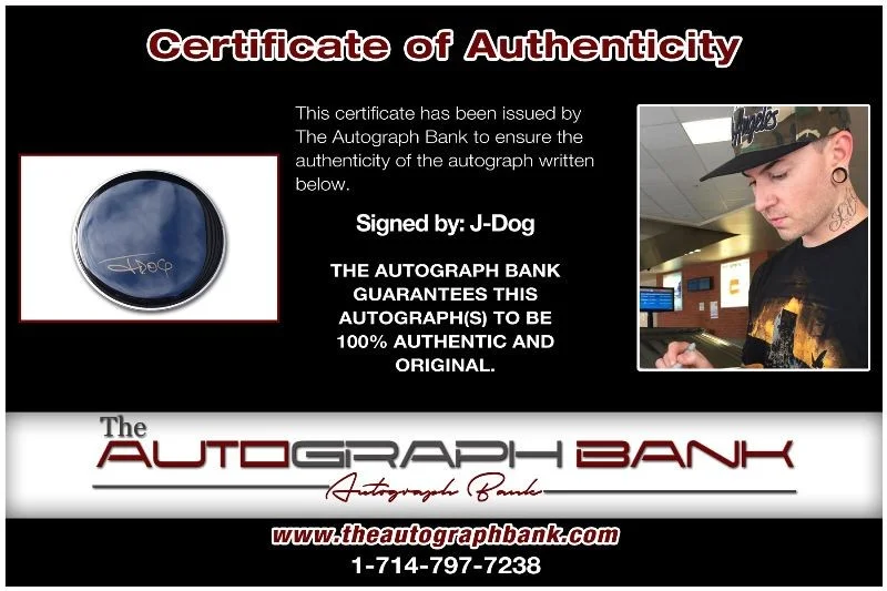 J Dog — J Dog authentic signed RAPPER Drumhead W/Certificate Autographed (1219b1), image 2