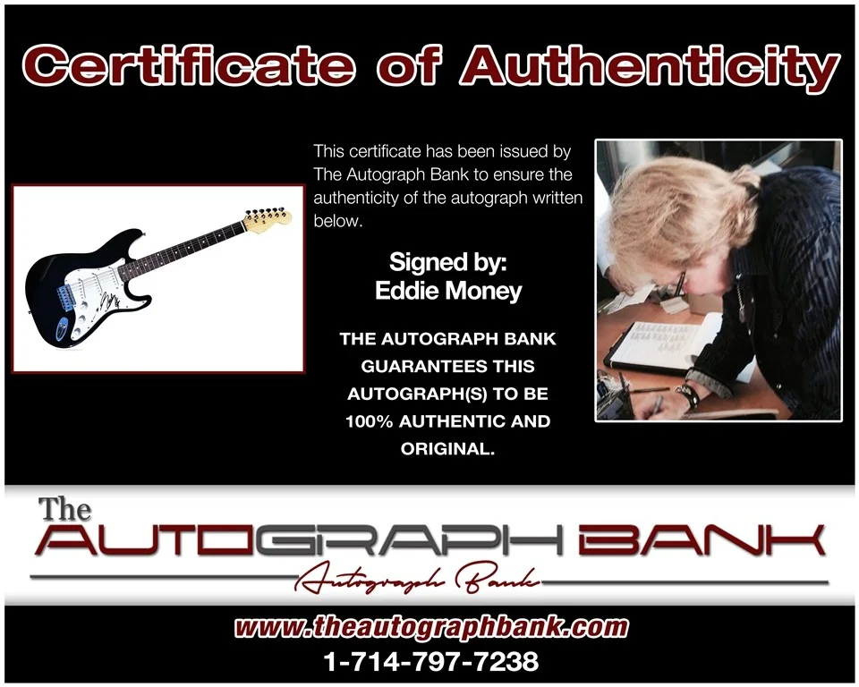 Eddie Money — Eddie Money authentic signed electric guitar W/ Certificate Autographed (BG2), image 2