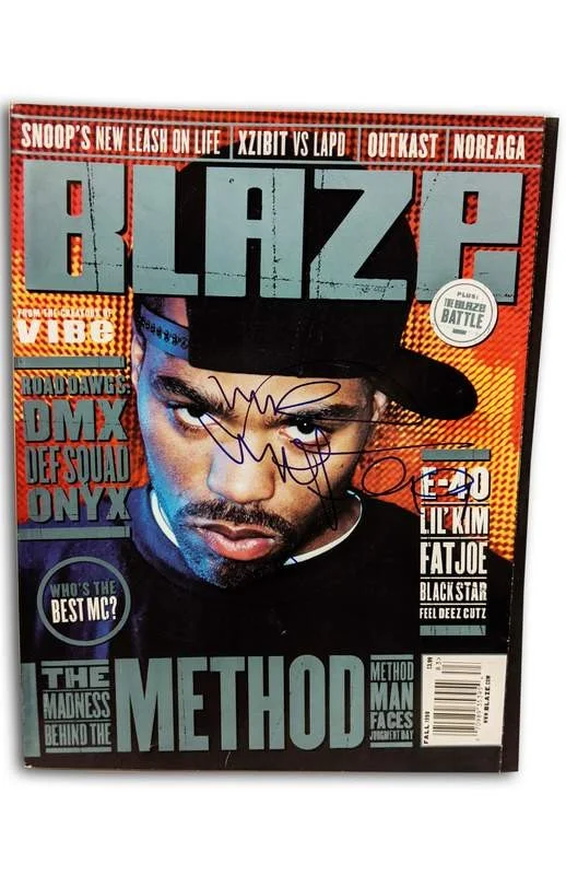 Method Man — Wu Tang Clan Method Man signed Johnny Blaze Magazine W/Cert Autographed