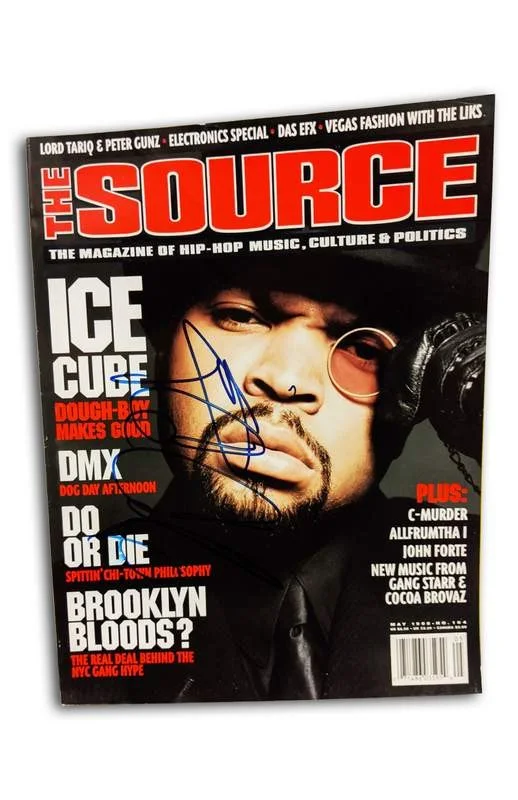 Ice Cube — NWA Ice Cube authentic signed rap The Source Magazine W/Certificate Autographed