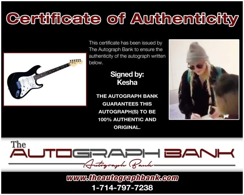 Kesha — Kesha authentic signed rap electric guitar W/Certificate Autographed (A0001), image 2