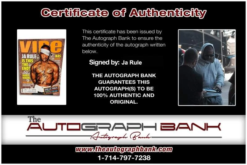 Ja Rule — Ja Rule authentic signed rap Vibe Magazine W/Cert Autographed (Authenticated), image 2