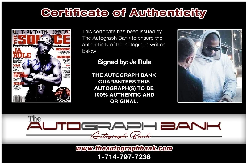 Ja Rule — Ja Rule Murder Inc. authentic signed RAPPER 10x15 photo W/Cert Autographed 27-b, изображение 2