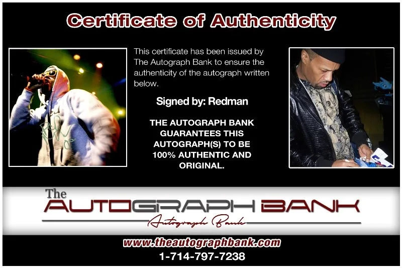 Redman — Redman Wu-Tang Clan authentic signed RAPPER 10x15 photo W/Cert Autographed 26-b, изображение 2