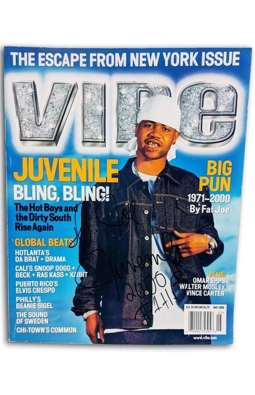Juvenile — Cash Money Juvenile Hb authentic signed Vibe Magazine W/Certificate Autograph