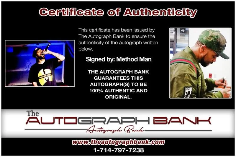 Method Man — Wu Tang Clan Method Man authentic signed rap 10x15 photo |Cert Autographed A0009, image 2