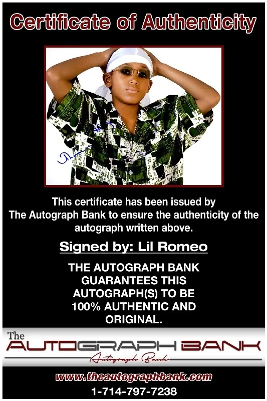 Lil Romeo — Lil Romeo TRU authentic signed RAPPER 10x15 photo W/Cert Autographed 26-b, image 2