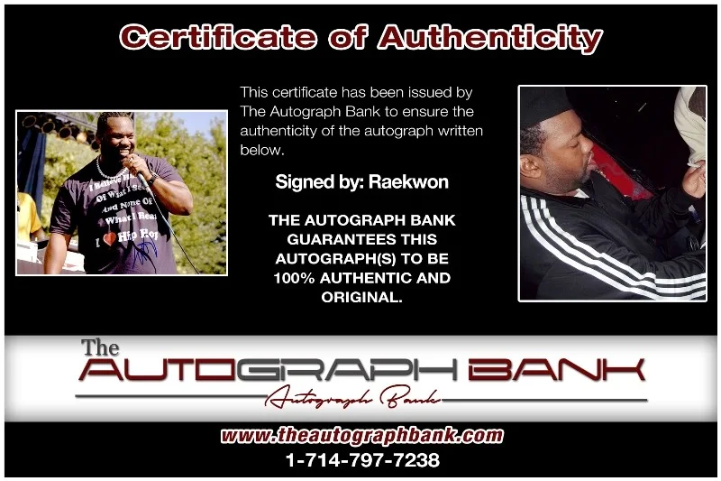 Raekwon — Raekwon Wu-Tang Clan authentic signed RAPPER 10x15 photo W/Cert Autographed 26-a, изображение 2