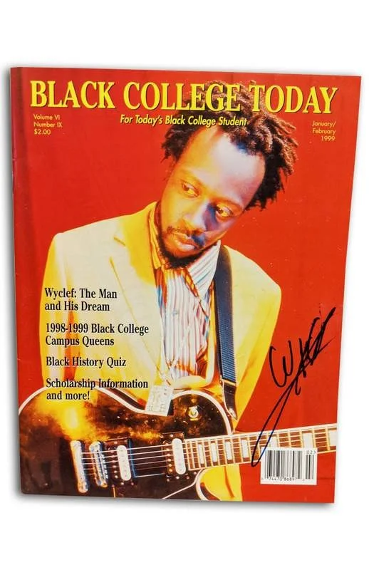 Wyclef Jean — Fugees Wyclef Jean signed Black College Today Magazine W/Certificate Autographed