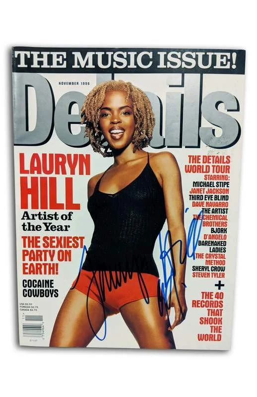 Lauryn Hill — The Fugees Lauryn Hill signed Details Magazine W/Certificate Autographed