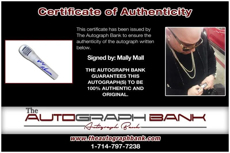 Mally Mall — Mally Mall authentic signed rap mic W/Certificate Autographed (A0001), image 2