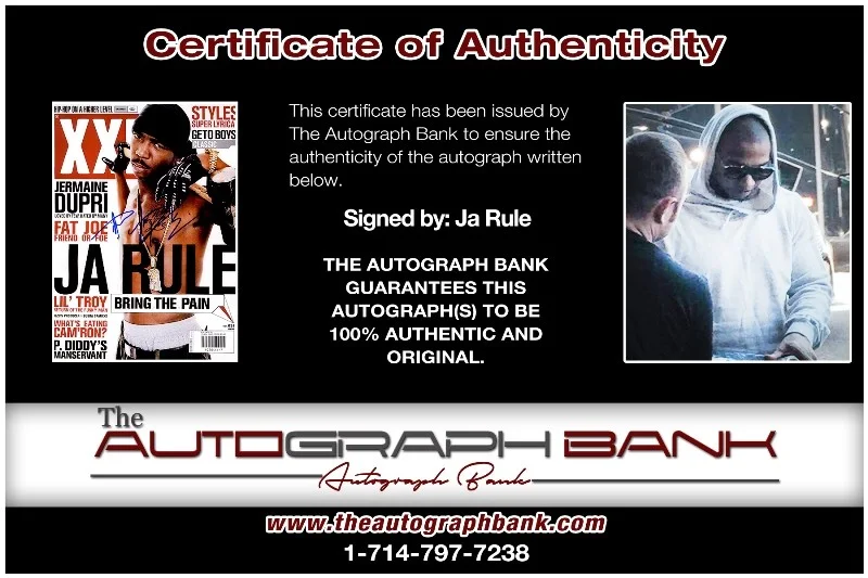 Ja Rule — Ja Rule Murder Inc. authentic signed RAPPER 10x15 photo W/Cert Autographed 27-c, изображение 2