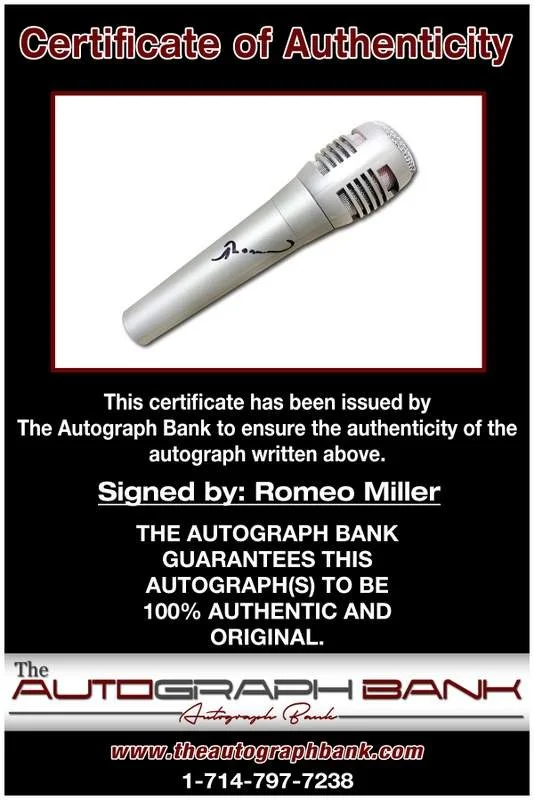 Romeo Miller — Romeo Miller authentic signed rap mic W/Certificate Autographed (A0003), image 2