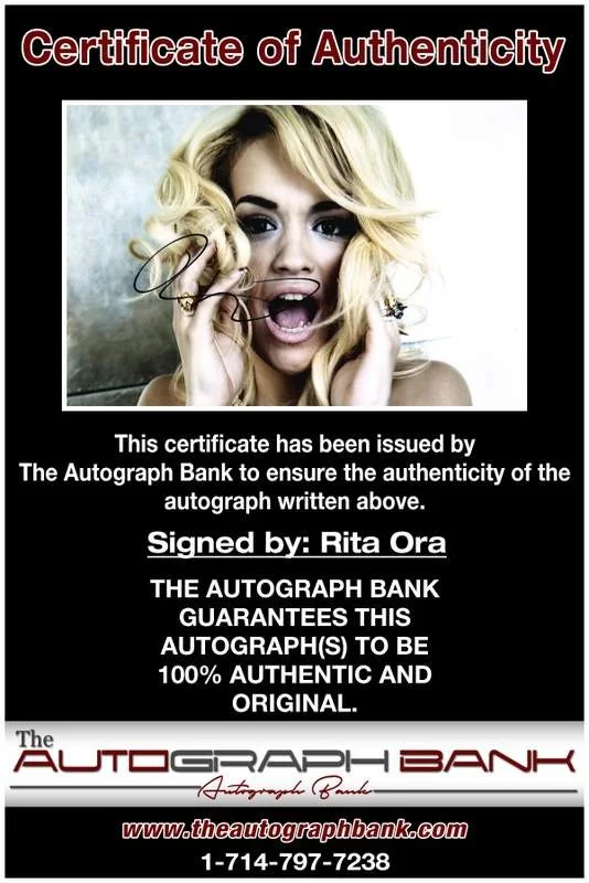 Rita Ora — Rita Ora authentic signed rap 10x15 photo W/Certificate Autographed (A)1, image 2