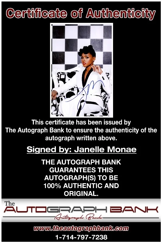 Janelle Monae — Janelle Monae Dungeon Family authentic signed 10x15 photo |CERT Autograph 26-b, image 2
