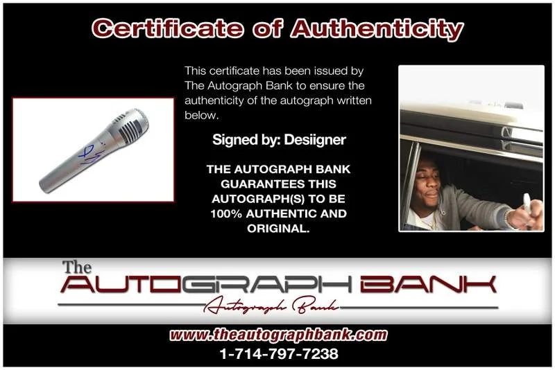 Desiigner — Desiigner authentic signed rap mic W/Certificate Autographed (A0001), image 2