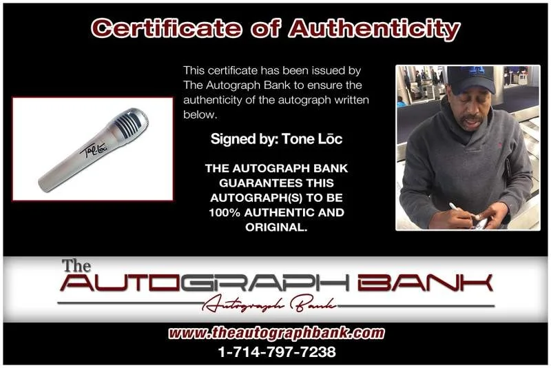 Tone Loc — Tone Loc authentic signed rap mic W/Certificate Autographed (A0002), image 2