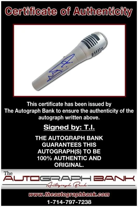 T I Harris — T.I. Harris authentic signed rap mic W/Certificate Autographed (A0001), image 2