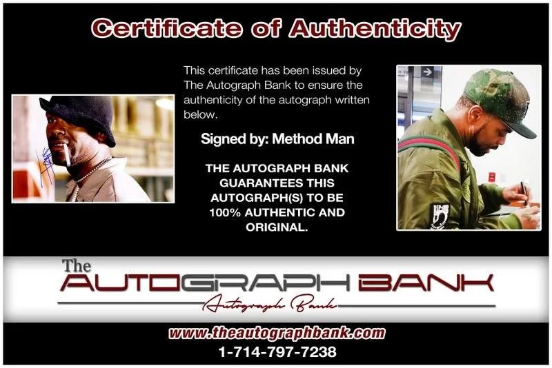 Method Man — Wu Tang Clan Method Man authentic signed rap 10x15 photo |Cert Autographed A0002, image 2