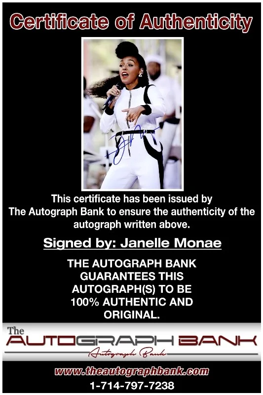 Janelle Monae — Janelle Monae Dungeon Family authentic signed 10x15 photo |CERT Autograph 26-c, image 2