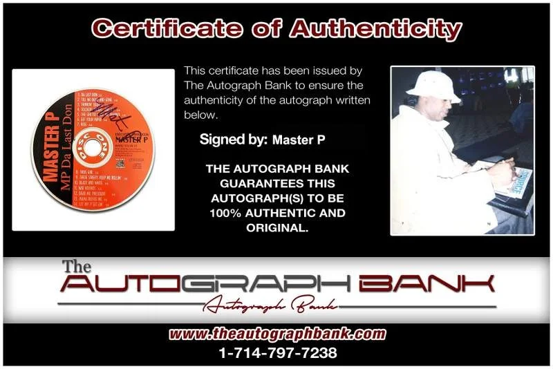 Master P — Master P signed MP Da Last Don CD W/Certificate Autographed (Authenticated) D1, image 2