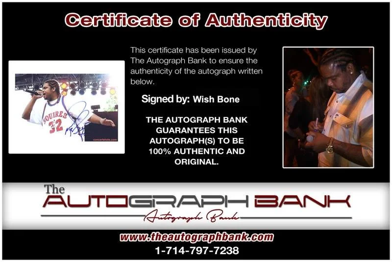 Wish Bone — Wish Bone Thugs N Harmony signed rap 8x10 photo W/Cert Autographed (A1239), изображение 2