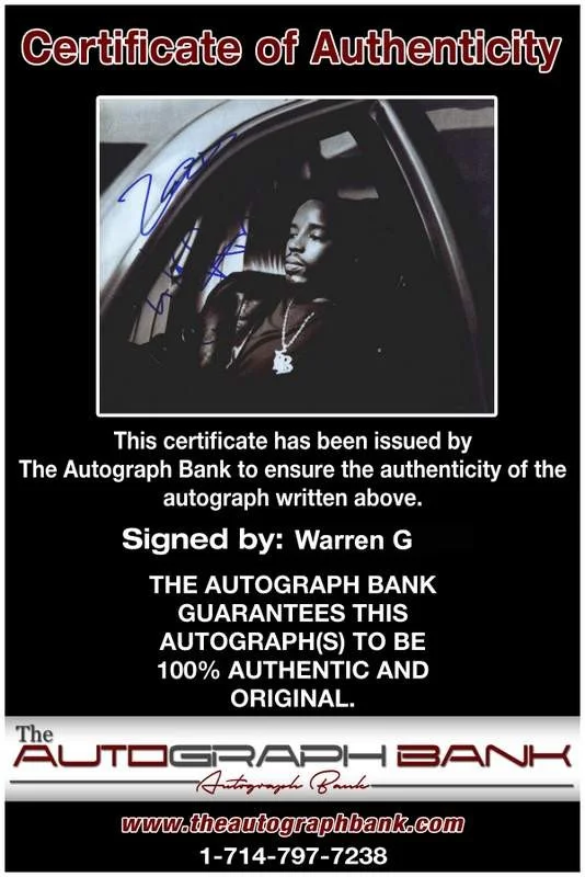 Warren G — Warren G authentic signed rap 8x10 photo W/Certificate Autographed (A1210), image 2