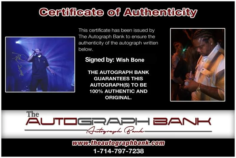 Wish Bone — Wish Bone Thugs N Harmony signed rap 8x10 photo W/Cert Autographed (A1225), image 2