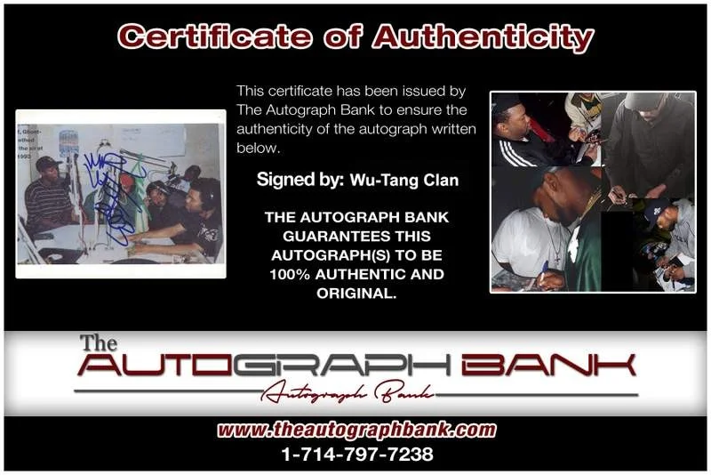 Wu-Tang Clan — Wu-Tang Clan authentic signed rap 8x10 photo W/Certificate Autographed (A1268), изображение 2