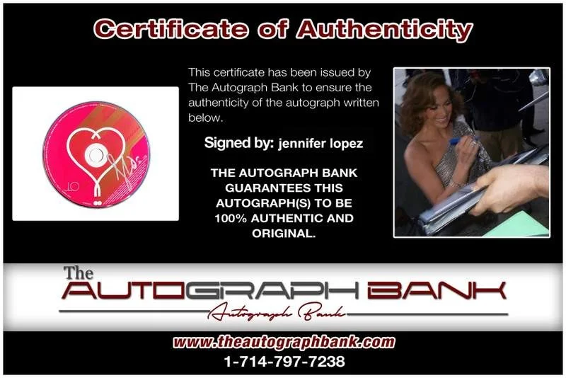 Jennifer Lopez — Jennifer Lopez authentic signed Love? CD W/ The Autograph Bank Certificate COA, image 2