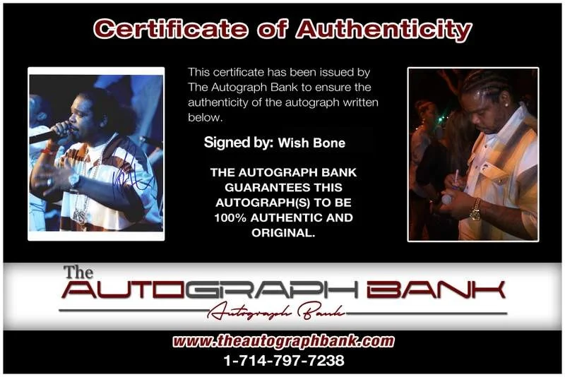 Wish Bone — Wish Bone Thugs N Harmony signed rap 8x10 photo W/Cert Autographed (A1234), изображение 2