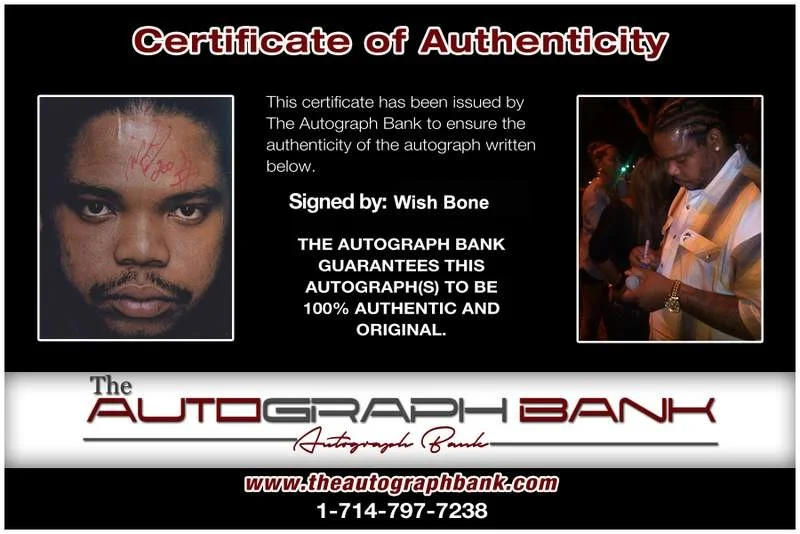 Wish Bone — Wish Bone Thugs N Harmony signed rap 8x10 photo W/Cert Autographed (A1244), изображение 2