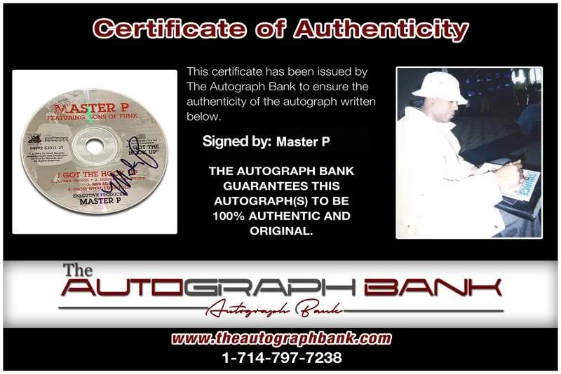 Master P — No Limit Master P signed I Got The Hook Up CD W/Certificate Autographed (RARE), image 2