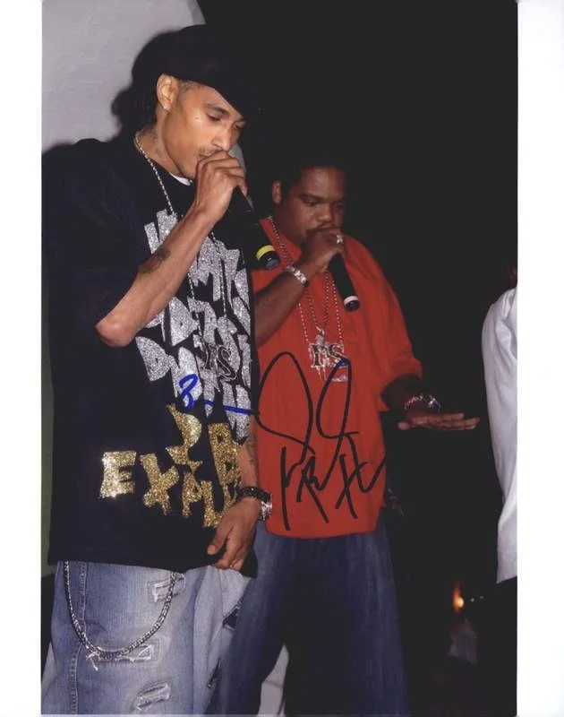 Wish & Layzie Bone — Wish Layzie Bone Thugs N Harmony signed rap 8x10 photo W/Cert Autograph A1220