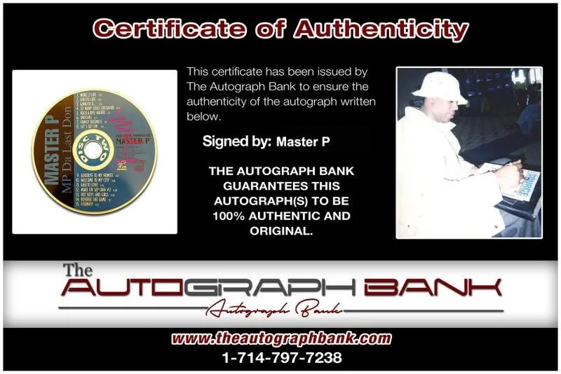 Master P — Master P signed MP Da Last Don CD W/Certificate Autographed (Authenticated) D2, image 2