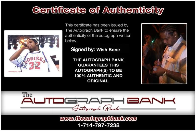 Wish Bone — Wish Bone Thugs N Harmony signed rap 8x10 photo W/Cert Autographed (A1240), image 2