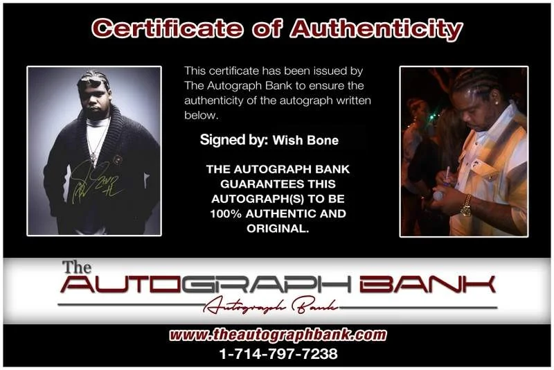 Wish Bone — Wish Bone Thugs N Harmony signed rap 8x10 photo W/Cert Autographed (A1254), image 2